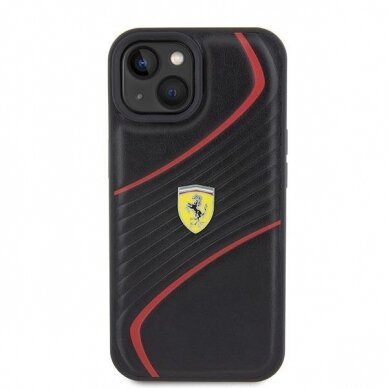 Originalus dėklas Ferrari FEHCP15SPTWK iPhone 15 6.1 Juodas hardcase Twist Metal Logo 2 Originalus dėklas Ferrari FEHCP15SPTWK iPhone 15 6.1 Juodas hardcase Twist Metal Logo 2