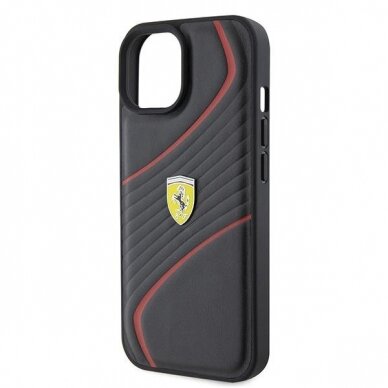 Originalus dėklas Ferrari FEHCP15SPTWK iPhone 15 6.1 Juodas hardcase Twist Metal Logo 5 Originalus dėklas Ferrari FEHCP15SPTWK iPhone 15 6.1 Juodas hardcase Twist Metal Logo 5