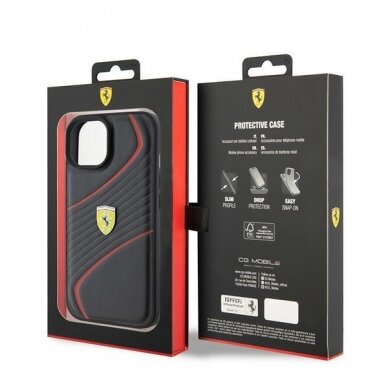 Originalus dėklas Ferrari FEHCP15SPTWK iPhone 15 6.1 Juodas hardcase Twist Metal Logo 7 Originalus dėklas Ferrari FEHCP15SPTWK iPhone 15 6.1 Juodas hardcase Twist Metal Logo 7