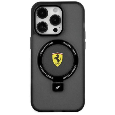 Originalus dėklas Ferrari FEHMP15SUSCAK iPhone 15 6.1 Juodas hardcase Ring Stand 2023 Collection MagSafe Originalus dėklas Ferrari FEHMP15SUSCAK iPhone 15 6.1 Juodas hardcase Ring Stand 2023 Collection MagSafe