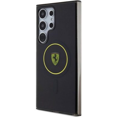 Samsung Galaxy S24 Ultra Ferrari FEHMS24LU3SMY geltonas/geltonas kietas IML Smoked Inner Circle Line MagSafe dėklas 1