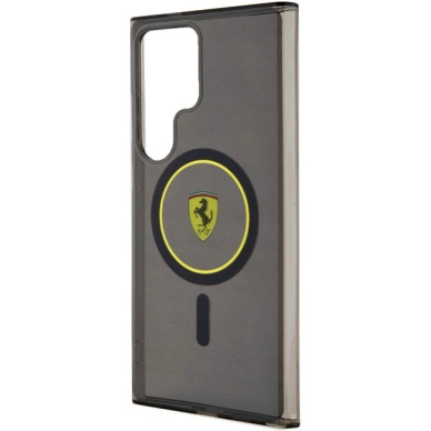 Samsung Galaxy S24 Ultra Ferrari FEHMS24LU3SMY geltonas/geltonas kietas IML Smoked Inner Circle Line MagSafe dėklas 5
