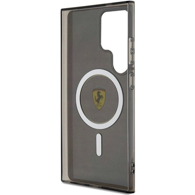 Samsung Galaxy S24 Ultra Ferrari FEHMS24LU3SMY geltonas/geltonas kietas IML Smoked Inner Circle Line MagSafe dėklas 6