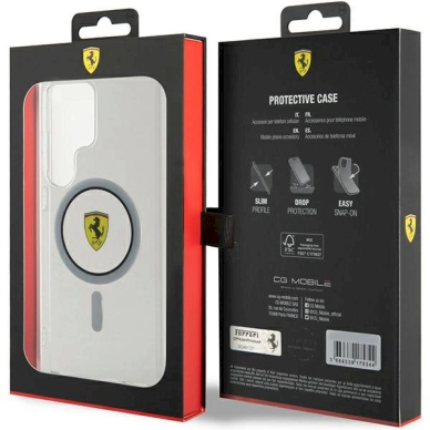 Samsung Galaxy S24 Ultra Dėklas Ferrari IML Transp Inner Circle Line MagSafe – juodas 7