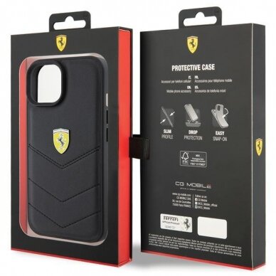 Ferrari Quilted Metal Logo case for iPhone 15 - black 7 Ferrari Quilted Metal Logo case for iPhone 15 - black 7