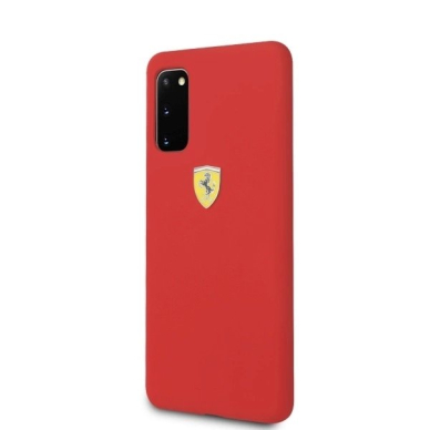 Ferrari Silikoninis Dėklas skirtas Samsung Galaxy S20 - Raudonas 1