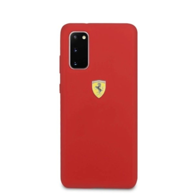 Ferrari Silikoninis Dėklas skirtas Samsung Galaxy S20 - Raudonas 2