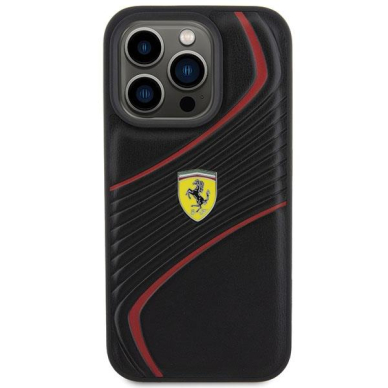 Ferrari Twist Metal Logo case for iPhone 15 Pro - black 2 Ferrari Twist Metal Logo case for iPhone 15 Pro - black 2