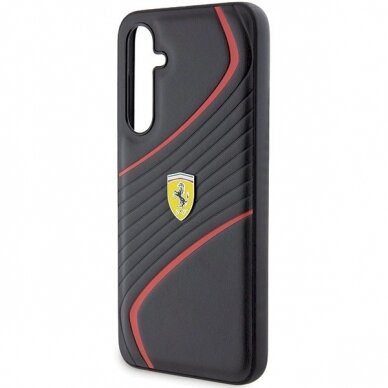 Samsung Galaxy S23 FE Dėklas Ferrari Twist Metal Logo – juodas 4