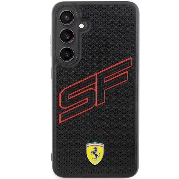 Ferrari Big SF Perforated Dėklas Samsung Galaxy S24 - Juodas 2 Ferrari Big SF Perforated Dėklas Samsung Galaxy S24 - Juodas 2