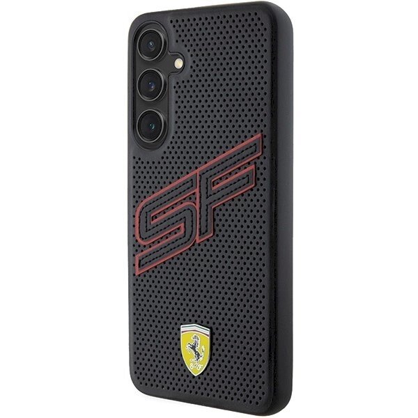 Ferrari Big SF Perforated Dėklas Samsung Galaxy S24 - Juodas 1 Ferrari Big SF Perforated Dėklas Samsung Galaxy S24 - Juodas 1