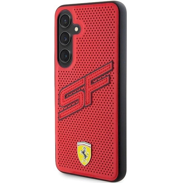 Ferrari Big SF Perforated Dėklas Samsung Galaxy S24 - Raudonas 1 Ferrari Big SF Perforated Dėklas Samsung Galaxy S24 - Raudonas 1