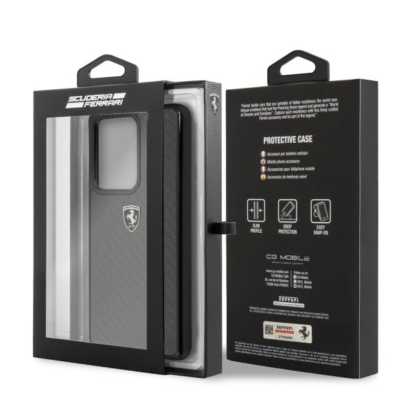 Ferrari Carbon Heritage Dėklas skirtas Samsung Galaxy S20 Ultra - Juodas 6 Ferrari Carbon Heritage Dėklas skirtas Samsung Galaxy S20 Ultra - Juodas 6