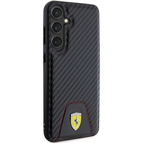 Ferrari Carbon Stitched Bottom Dėklas Samsung Galaxy S24+ - Juodas 3 Ferrari Carbon Stitched Bottom Dėklas Samsung Galaxy S24+ - Juodas 3