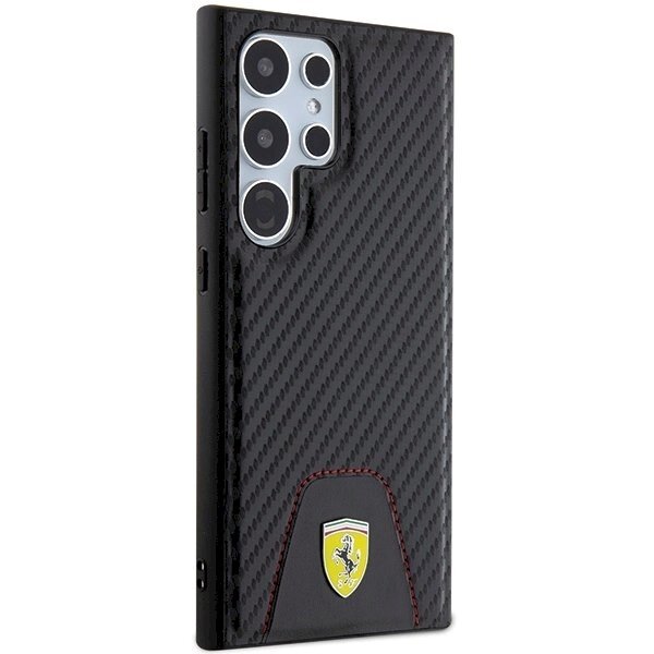Ferrari Carbon Stitched Bottom Dėklas Samsung Galaxy S24 Ultra - Juodas 3 Ferrari Carbon Stitched Bottom Dėklas Samsung Galaxy S24 Ultra - Juodas 3
