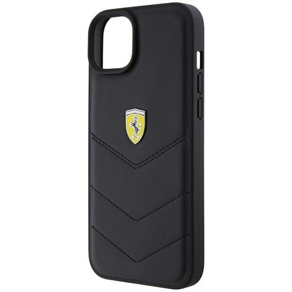 Originalus dėklas Ferrari FEHCP15MRDUK iPhone 15 Plus 6.7  Juodas hardcase Quilted Metal Logo 5