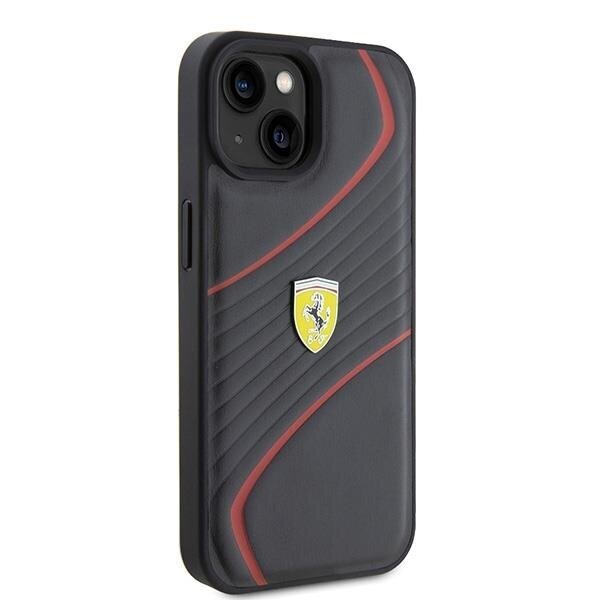 Originalus dėklas Ferrari FEHCP15SPTWK iPhone 15 6.1  Juodas hardcase Twist Metal Logo 3 Originalus dėklas Ferrari FEHCP15SPTWK iPhone 15 6.1  Juodas hardcase Twist Metal Logo 3