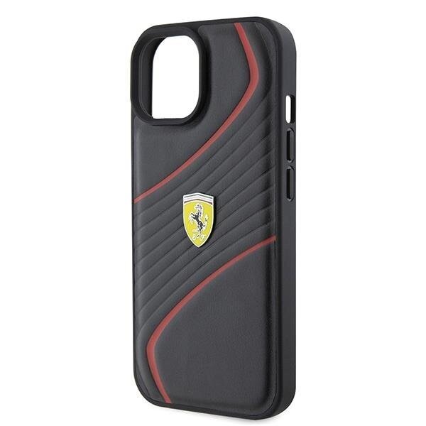 Originalus dėklas Ferrari FEHCP15SPTWK iPhone 15 6.1  Juodas hardcase Twist Metal Logo 5 Originalus dėklas Ferrari FEHCP15SPTWK iPhone 15 6.1  Juodas hardcase Twist Metal Logo 5