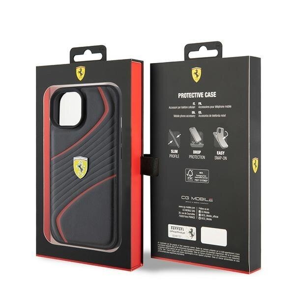 Originalus dėklas Ferrari FEHCP15SPTWK iPhone 15 6.1  Juodas hardcase Twist Metal Logo 7 Originalus dėklas Ferrari FEHCP15SPTWK iPhone 15 6.1  Juodas hardcase Twist Metal Logo 7