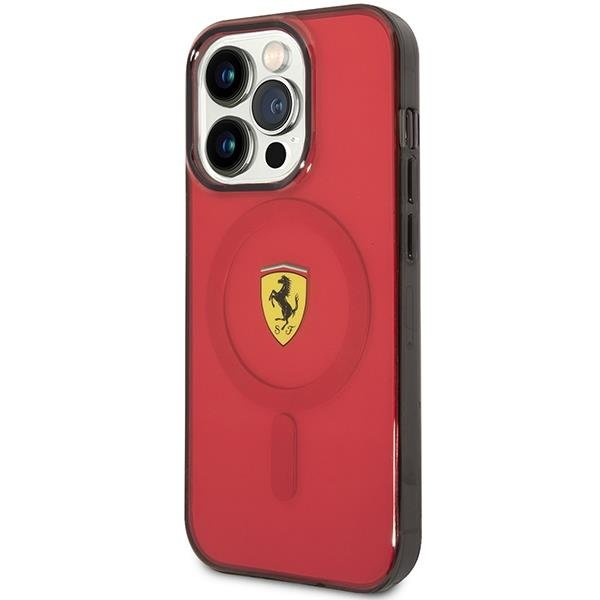 Dėklas Ferrari Translucent Magsafe FEHMP14LUKR iPhone 14 Pro Raudonas 1 Dėklas Ferrari Translucent Magsafe FEHMP14LUKR iPhone 14 Pro Raudonas 1