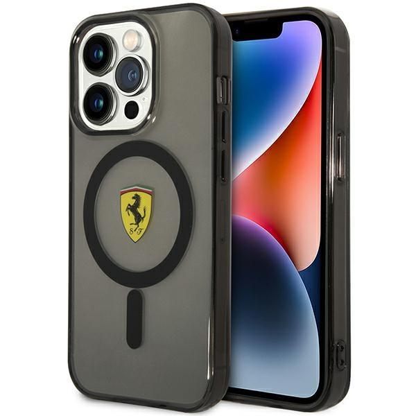 Dėklas Ferrari Translucent Magsafe FEHMP14XURKK iPhone 14 Pro Max Juodas Dėklas Ferrari Translucent Magsafe FEHMP14XURKK iPhone 14 Pro Max Juodas