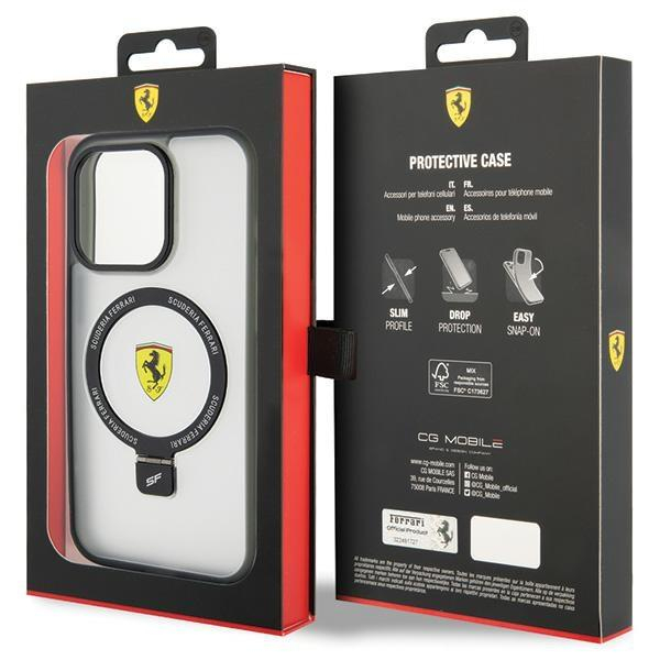 Originalus dėklas Ferrari FEHMP15LUSCAH iPhone 15 Pro 6.1  Permatomas hardcase Ring Stand 2023 Collection MagSafe 7 Originalus dėklas Ferrari FEHMP15LUSCAH iPhone 15 Pro 6.1  Permatomas hardcase Ring Stand 2023 Collection MagSafe 7