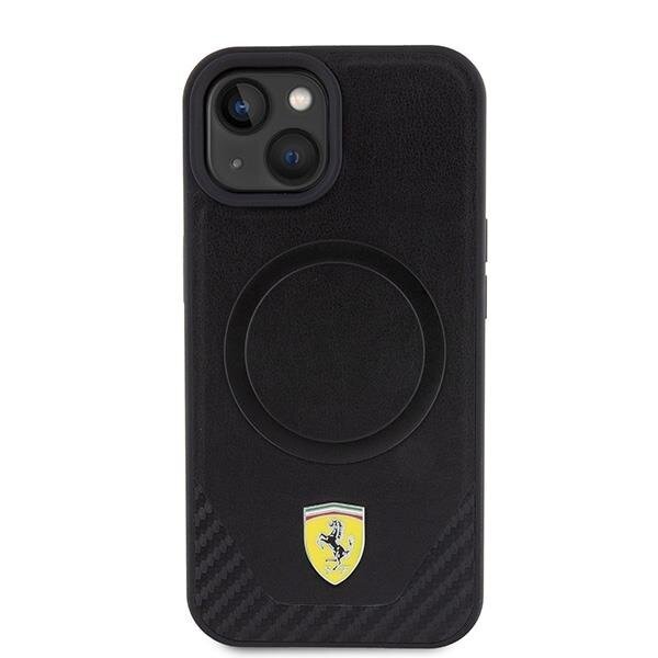 Originalus dėklas Ferrari FEHMP15SPTEK iPhone 15 6.1 Juodas hardcase Carbon Metal Logo MagSafe 2 Originalus dėklas Ferrari FEHMP15SPTEK iPhone 15 6.1 Juodas hardcase Carbon Metal Logo MagSafe 2