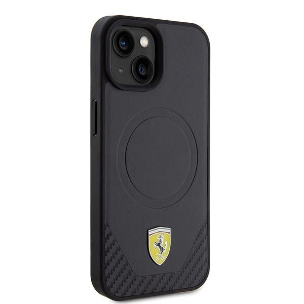 Originalus dėklas Ferrari FEHMP15SPTEK iPhone 15 6.1 Juodas hardcase Carbon Metal Logo MagSafe 3 Originalus dėklas Ferrari FEHMP15SPTEK iPhone 15 6.1 Juodas hardcase Carbon Metal Logo MagSafe 3