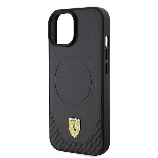 Originalus dėklas Ferrari FEHMP15SPTEK iPhone 15 6.1 Juodas hardcase Carbon Metal Logo MagSafe 5 Originalus dėklas Ferrari FEHMP15SPTEK iPhone 15 6.1 Juodas hardcase Carbon Metal Logo MagSafe 5