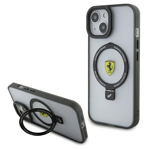 Originalus dėklas Ferrari FEHMP15SUSCAH iPhone 15 6.1 Permatomas hardcase Ring Stand 2023 Collection MagSafe Originalus dėklas Ferrari FEHMP15SUSCAH iPhone 15 6.1 Permatomas hardcase Ring Stand 2023 Collection MagSafe