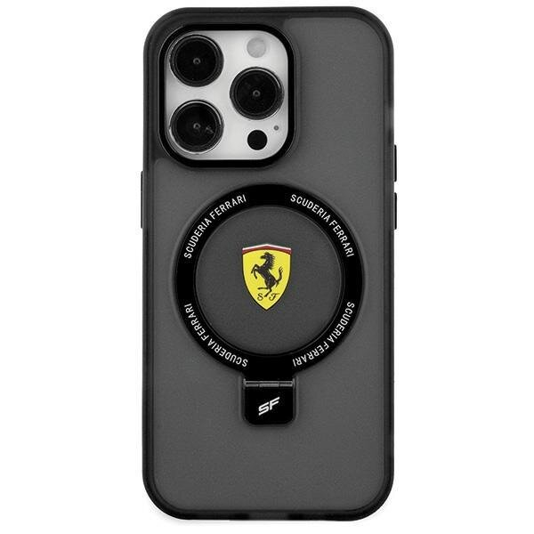 Originalus dėklas Ferrari FEHMP15SUSCAK iPhone 15 6.1 Juodas hardcase Ring Stand 2023 Collection MagSafe Originalus dėklas Ferrari FEHMP15SUSCAK iPhone 15 6.1 Juodas hardcase Ring Stand 2023 Collection MagSafe