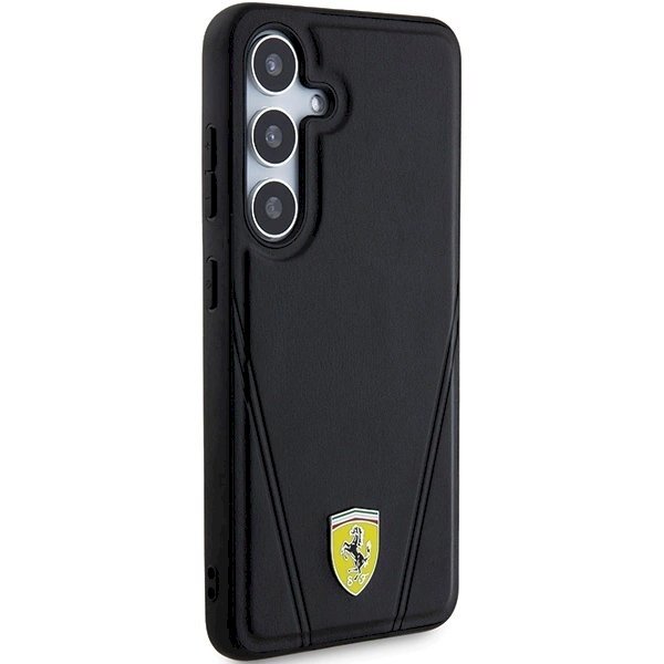 Ferrari Hot Stamp V Lines MagSafe Dėklas Samsung Galaxy S24 - Juodas 3 Ferrari Hot Stamp V Lines MagSafe Dėklas Samsung Galaxy S24 - Juodas 3