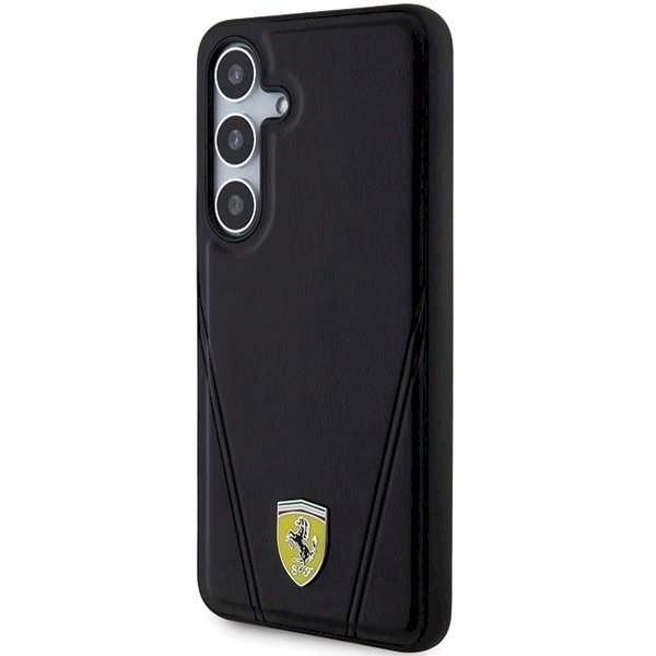 Ferrari Hot Stamp V Lines MagSafe Dėklas Samsung Galaxy S24 - Juodas 1 Ferrari Hot Stamp V Lines MagSafe Dėklas Samsung Galaxy S24 - Juodas 1