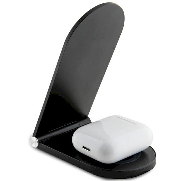 Ferrari Printed Logo MagSafe foldable 2in1 15W inductive Įkroviklis  - Juodas 2 Ferrari Printed Logo MagSafe foldable 2in1 15W inductive Įkroviklis  - Juodas 2