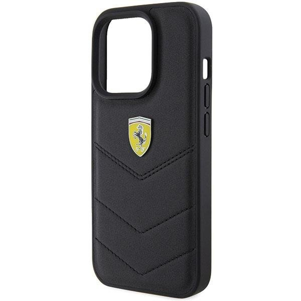 Ferrari Quilted Metal Logo case for iPhone 15 Pro - black 5 Ferrari Quilted Metal Logo case for iPhone 15 Pro - black 5