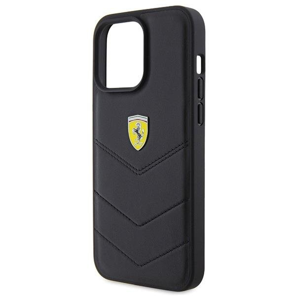 Ferrari Quilted Metal Logo case for iPhone 15 Pro Max - black 5 Ferrari Quilted Metal Logo case for iPhone 15 Pro Max - black 5