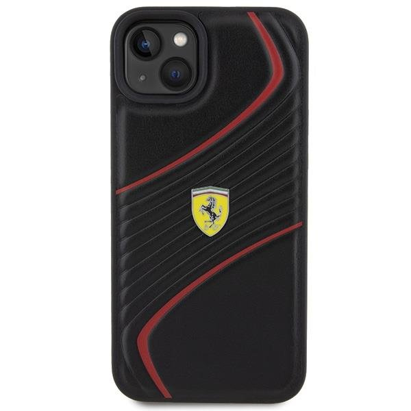 Ferrari Twist Metal Logo case for iPhone 15 Plus - black 2 Ferrari Twist Metal Logo case for iPhone 15 Plus - black 2