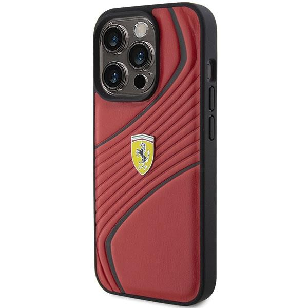 Ferrari Twist Metal Logo case for iPhone 15 Pro - red 1 Ferrari Twist Metal Logo case for iPhone 15 Pro - red 1