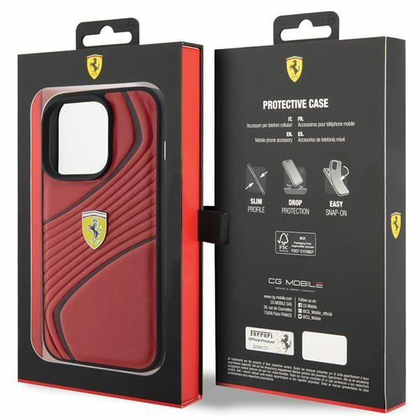 Ferrari Twist Metal Logo case for iPhone 15 Pro - red 7 Ferrari Twist Metal Logo case for iPhone 15 Pro - red 7