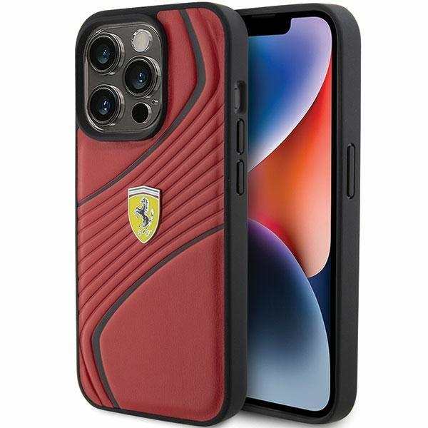 Ferrari Twist Metal Logo case for iPhone 15 Pro - red Ferrari Twist Metal Logo case for iPhone 15 Pro - red