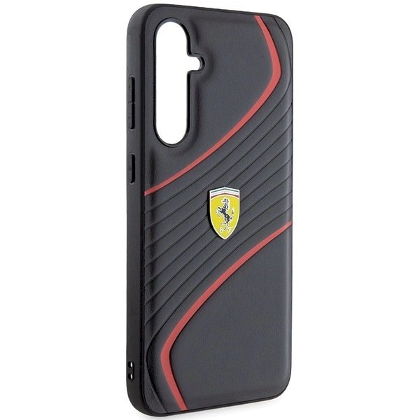 Samsung Galaxy S23 FE Dėklas Ferrari Twist Metal Logo – juodas 3 Samsung Galaxy S23 FE Dėklas Ferrari Twist Metal Logo – juodas 3