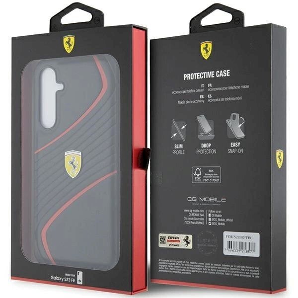 Samsung Galaxy S23 FE Dėklas Ferrari Twist Metal Logo – juodas 6 Samsung Galaxy S23 FE Dėklas Ferrari Twist Metal Logo – juodas 6