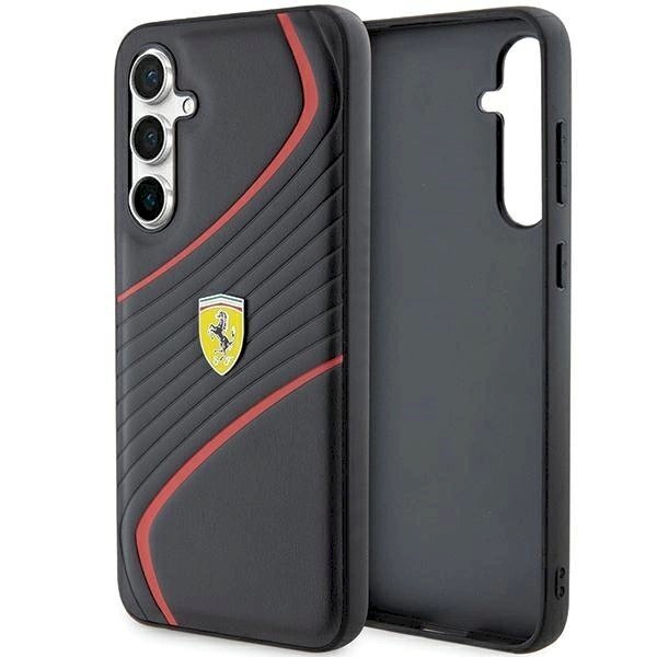 Samsung Galaxy S23 FE Dėklas Ferrari Twist Metal Logo – juodas