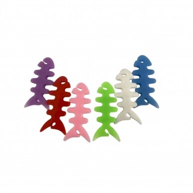 Fish-shaped headphone Kabelis wrap - Rožinis 3 Fish-shaped headphone Kabelis wrap - Rožinis 3