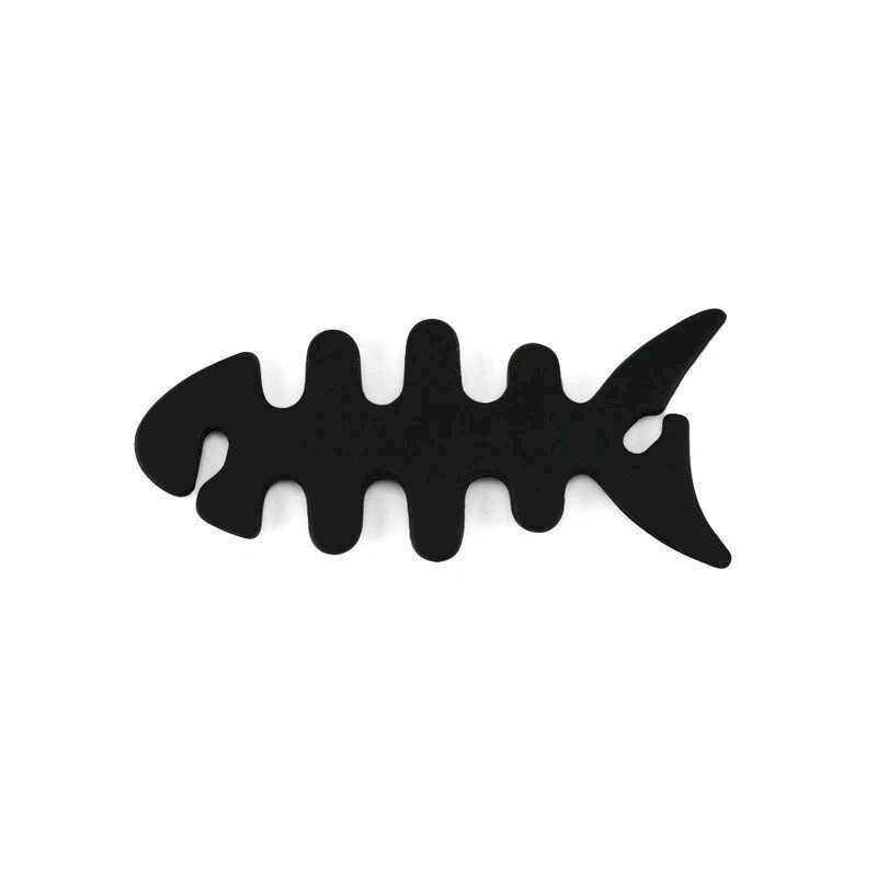 Fish-shaped headphone Kabelis wrap - Juodas Fish-shaped headphone Kabelis wrap - Juodas