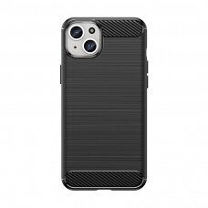 Dėklas Flexible carbon pattern iPhone 15 Plus - Juodas