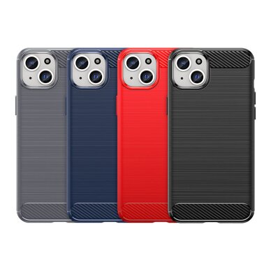 Akcija! Dėklas Flexible carbon pattern iPhone 15 Plus - Juodas  7