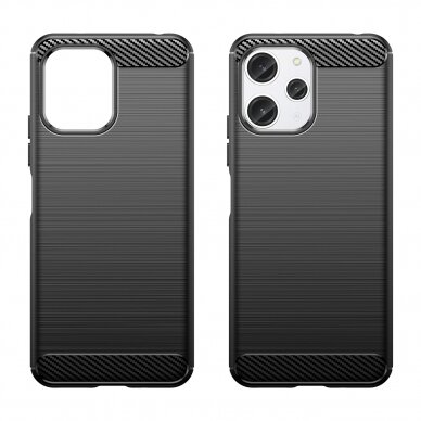 Flexible carbon pattern case for Xiaomi Redmi 12 Carbon Case - black 1 Flexible carbon pattern case for Xiaomi Redmi 12 Carbon Case - black 1