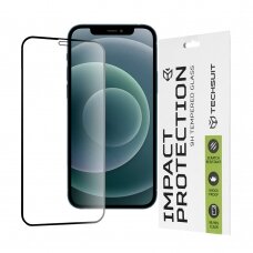 [Užsakomoji prekė] Ekrano apsauga skirta iPhone 12 Pro Max - Techsuit 111D Full Cover / Full Glue Glass - Juodas KXV210