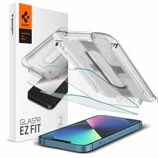 [Užsakomoji prekė] Ekrano apsauga skirta iPhone 13 / 13 Pro / iPhone 14 (2vnt) - Spigen Glas.TR EZ FIT - permatomas